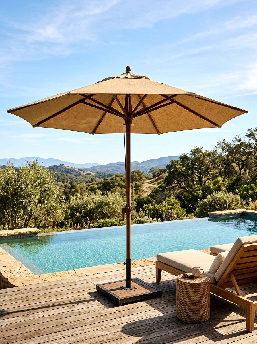 Outdoor Canvas Pool Umbrella - 30 pool umbrella ideas