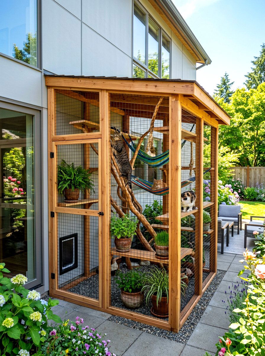 Outdoor Catio Enclosure - 30 viral pet room ideas