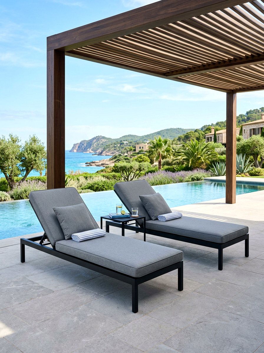 Outdoor Chaise Lounge - 30 pavilion seating arrangement ideas