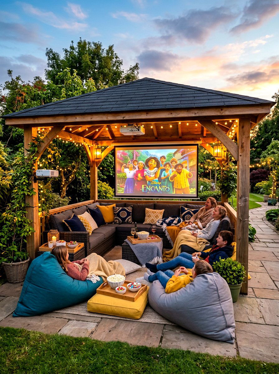 Outdoor Cinema Gazebo - 30 cozy gazebo ideas