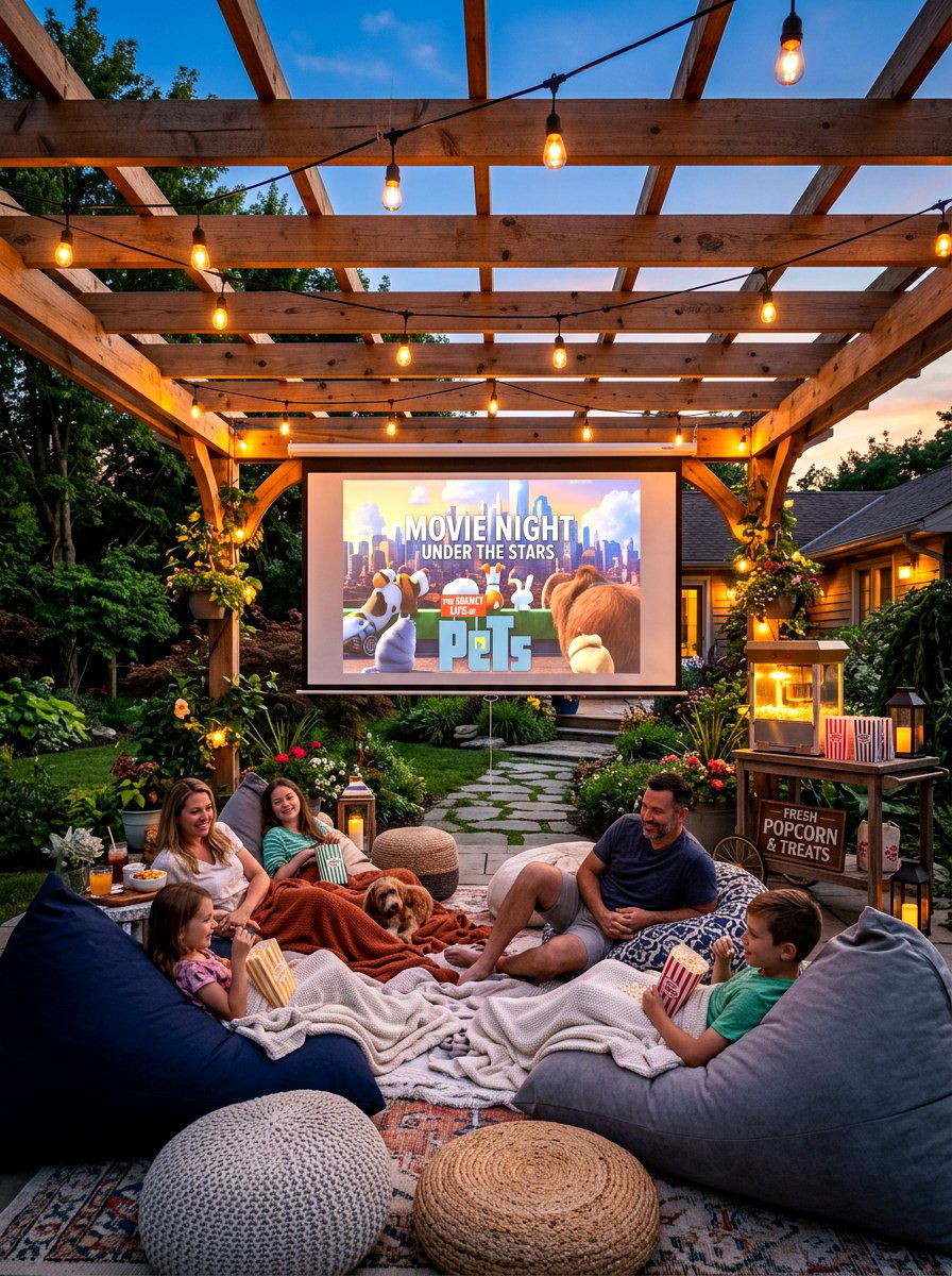 Outdoor Cinema Pergola - 30 outdoor pergola ideas