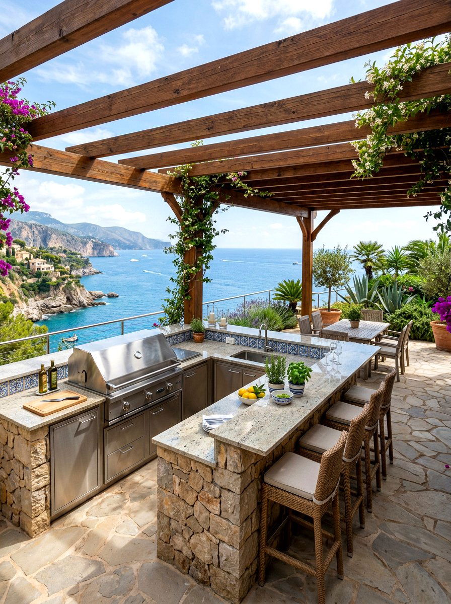 Outdoor Coastal Kitchen - 30 coastal kitchen ideas
