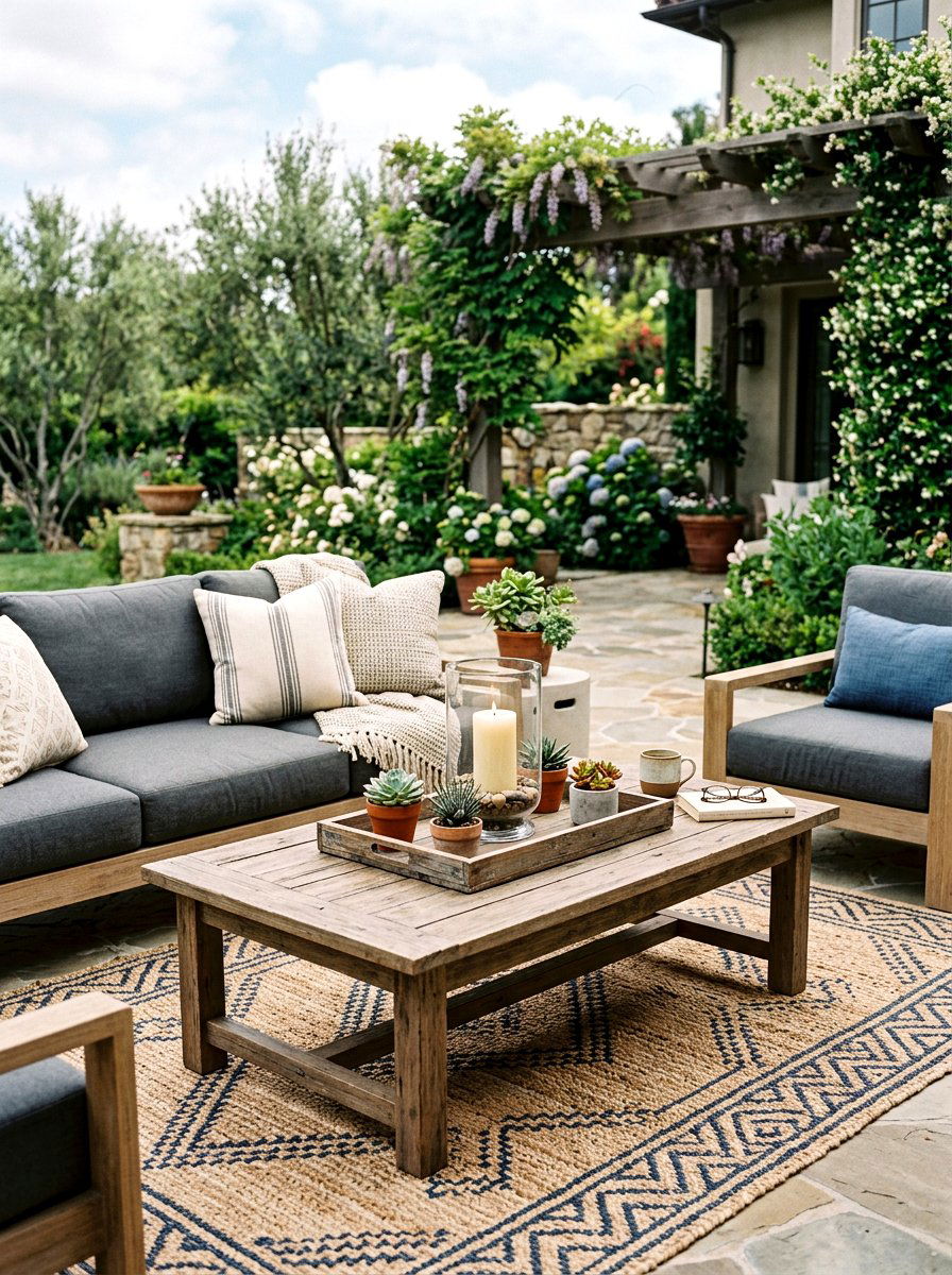 Outdoor Coffee Table Decor - 30 summer entertaining patio ideas