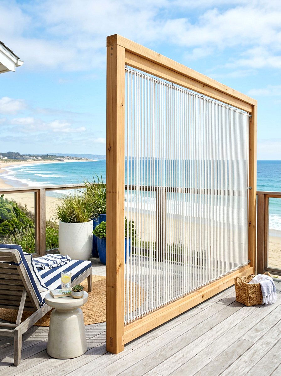 Outdoor Cord Privacy Wall - 30 porch privacy screen ideas