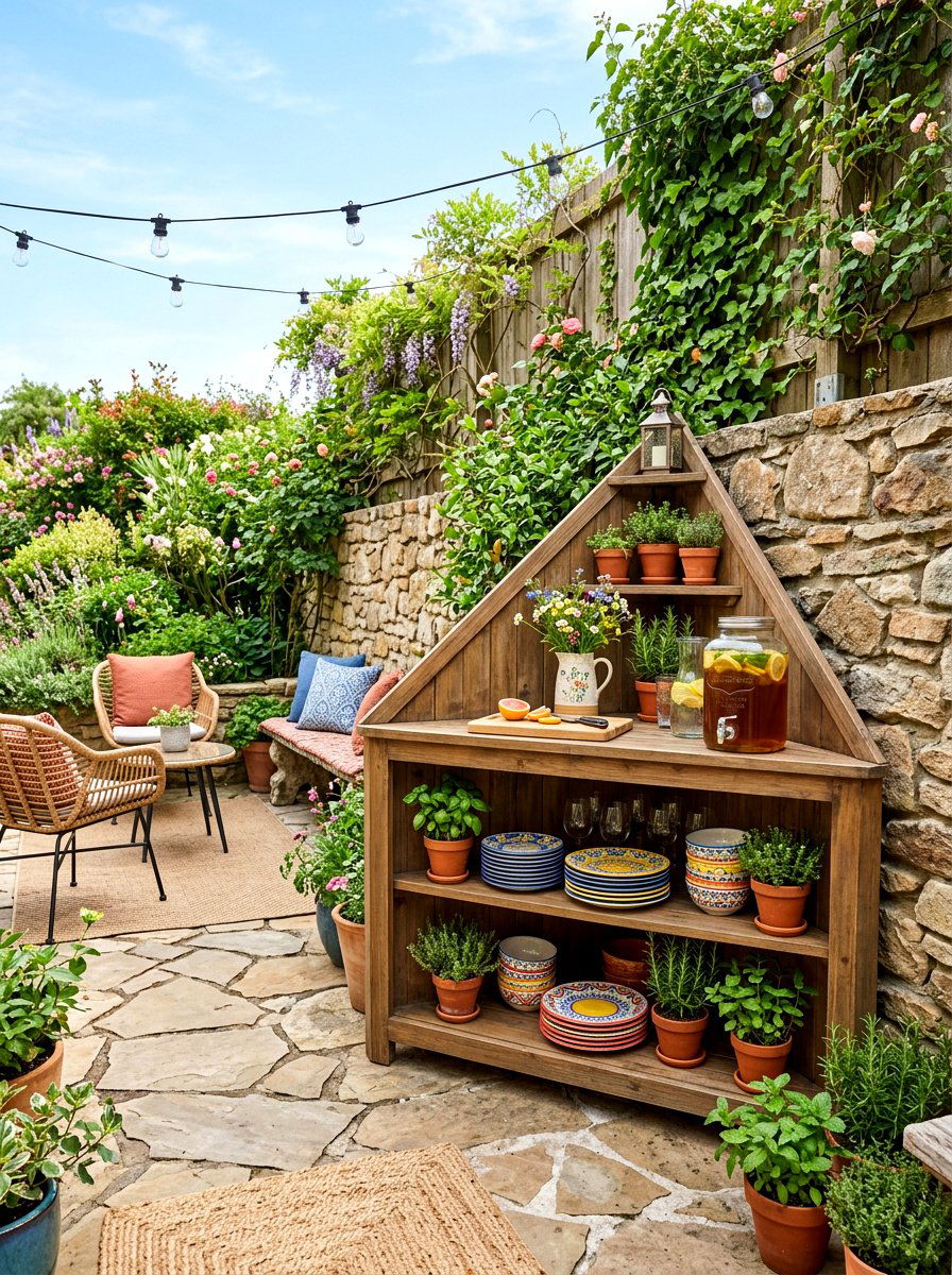 Outdoor Corner Buffet - 30 outdoor buffet cabinet ideas