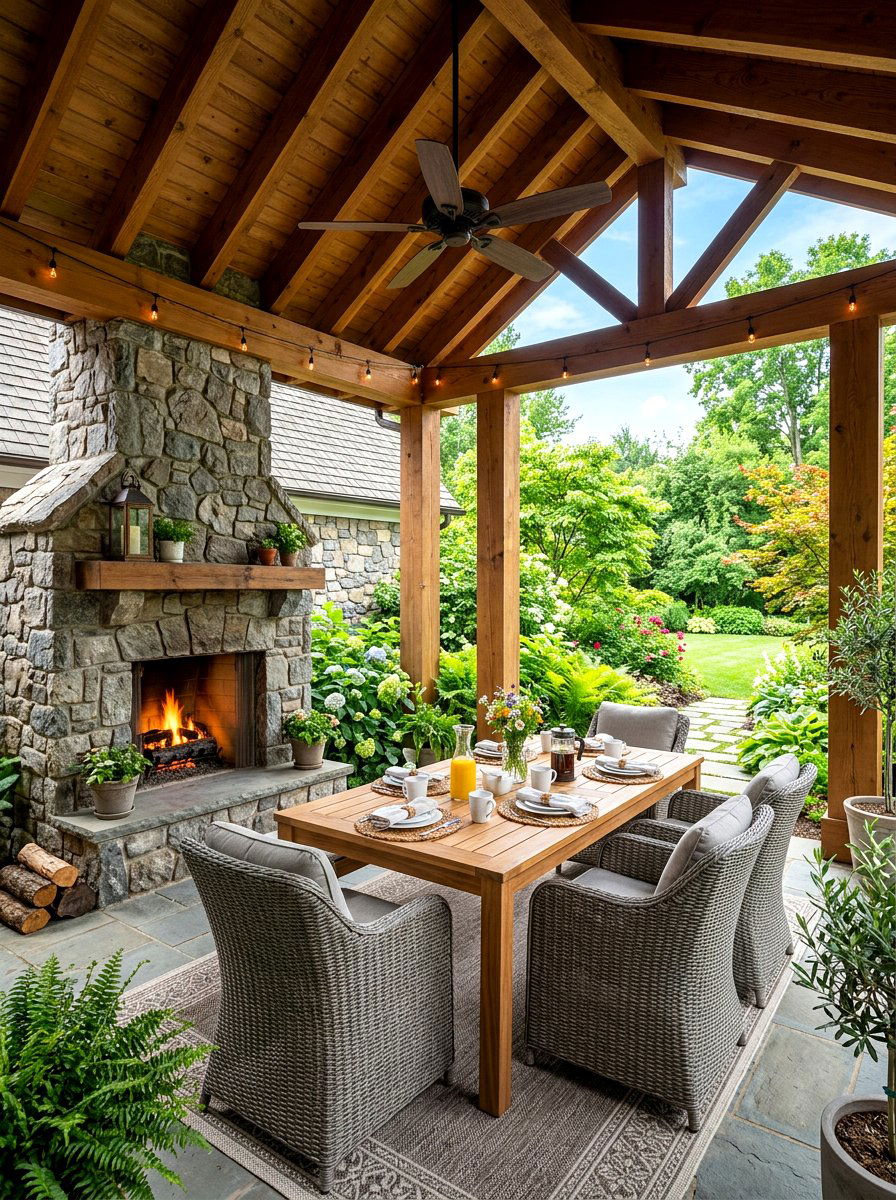 Outdoor Covered Breakfast Patio - 30 indoor outdoor breakfast room ideas