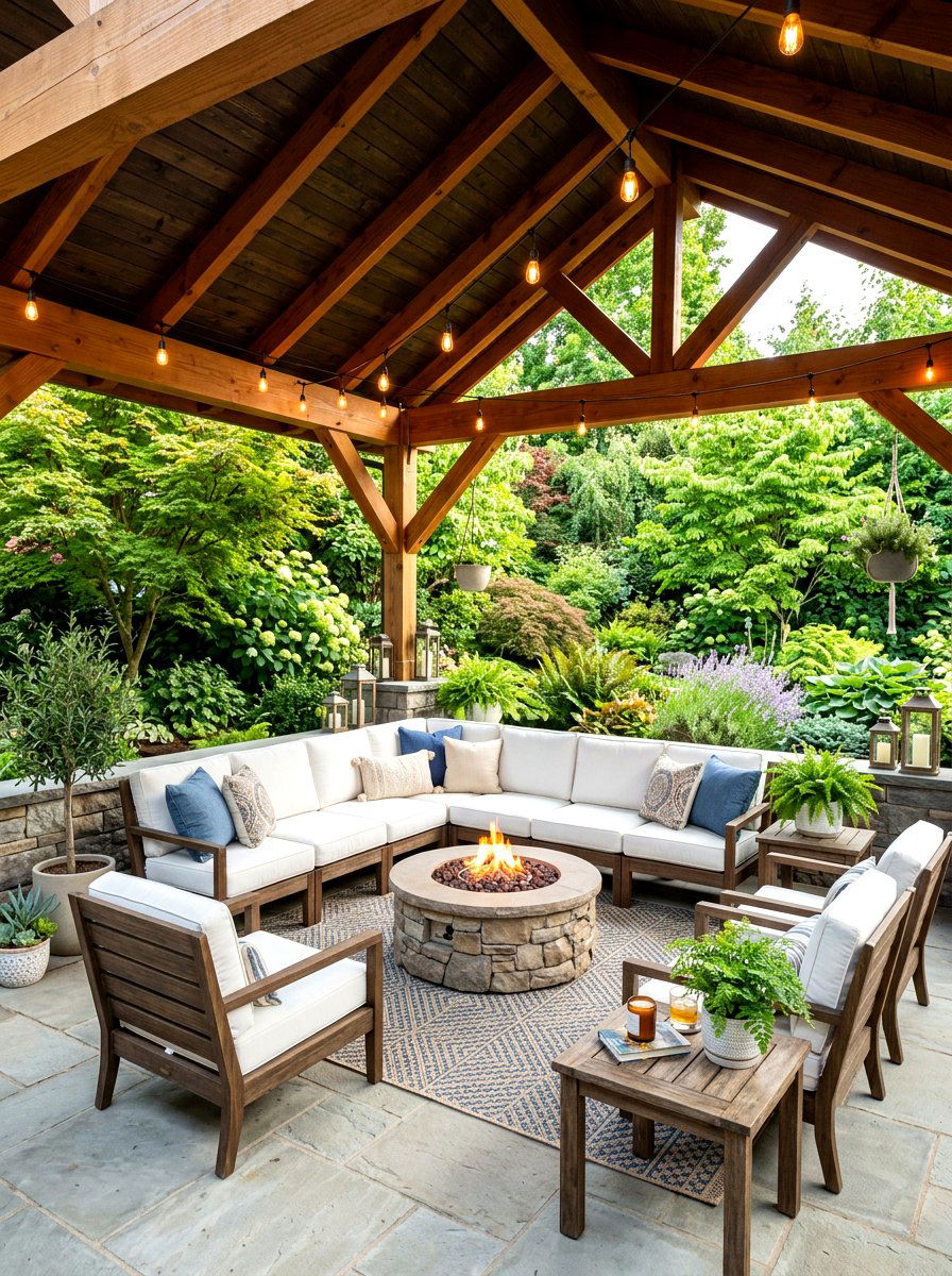 Outdoor Covered Patio - 30 unoptimized cozy home ideas