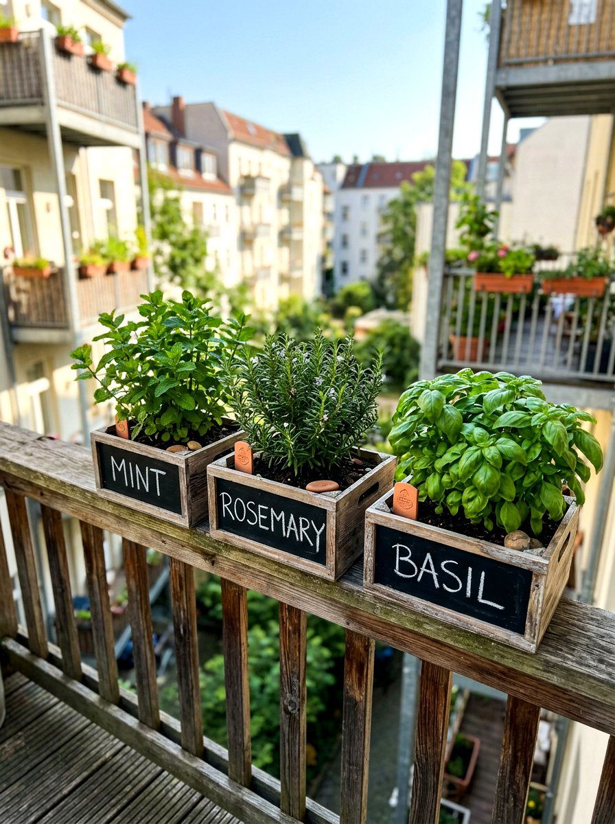 Outdoor Crate Herb Garden - 30 garden crate storage ideas
