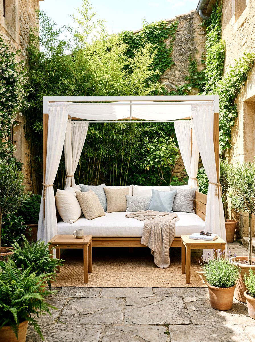 Outdoor Daybed - 30 courtyard patio furniture ideas