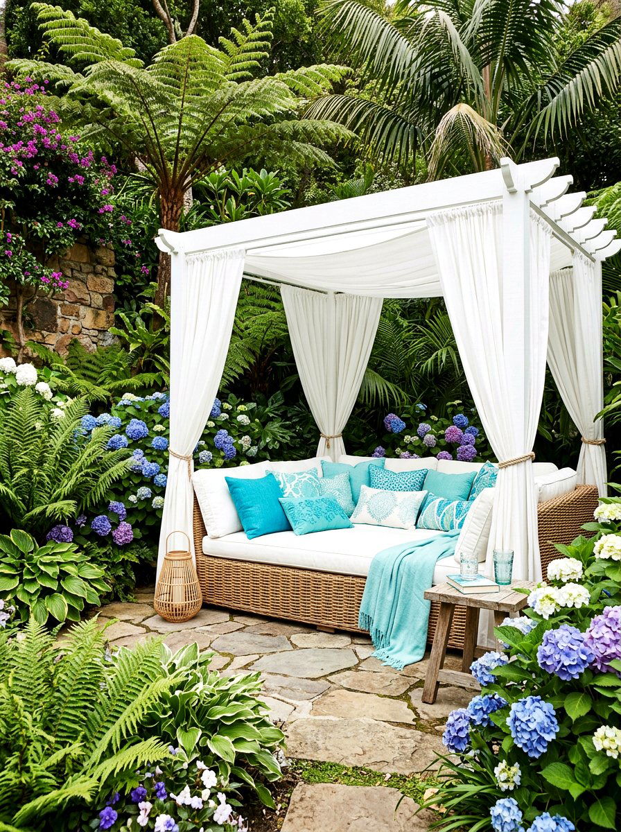 Outdoor Daybed Area - 30 garden lounge ideas