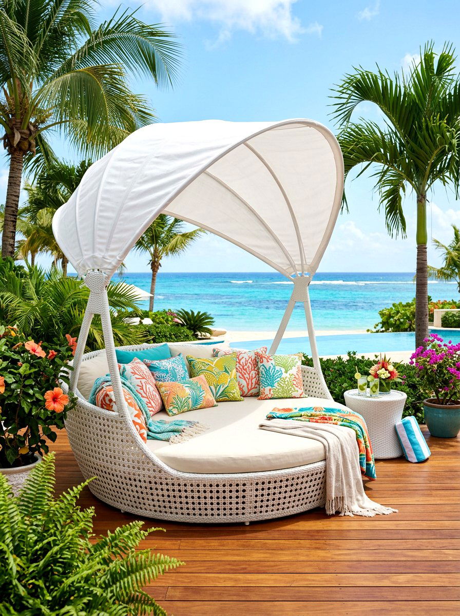 Outdoor Daybed With Canopy - 30 deck furniture ideas