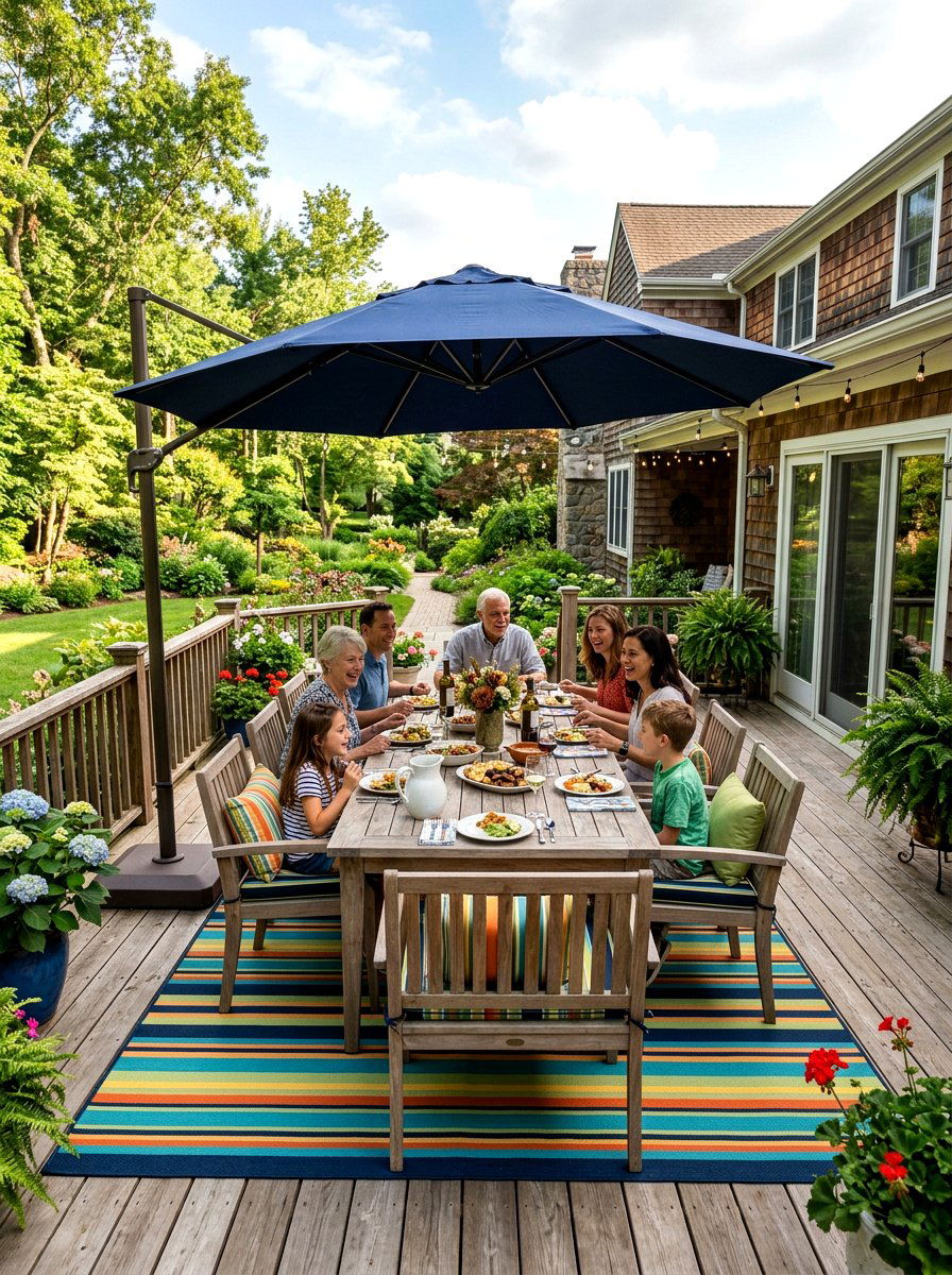 Outdoor Deck Dining Area - 30 deck makeover ideas