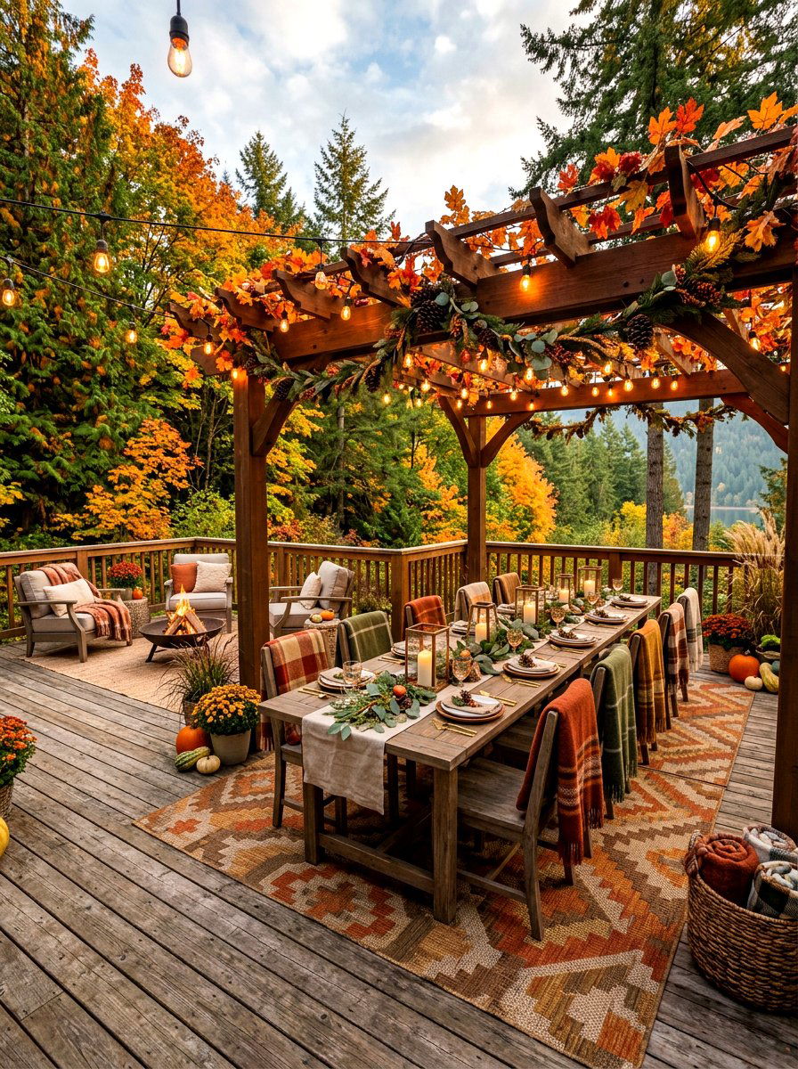 Outdoor Deck Gathering Space - 30 Thanksgiving hosting room ideas