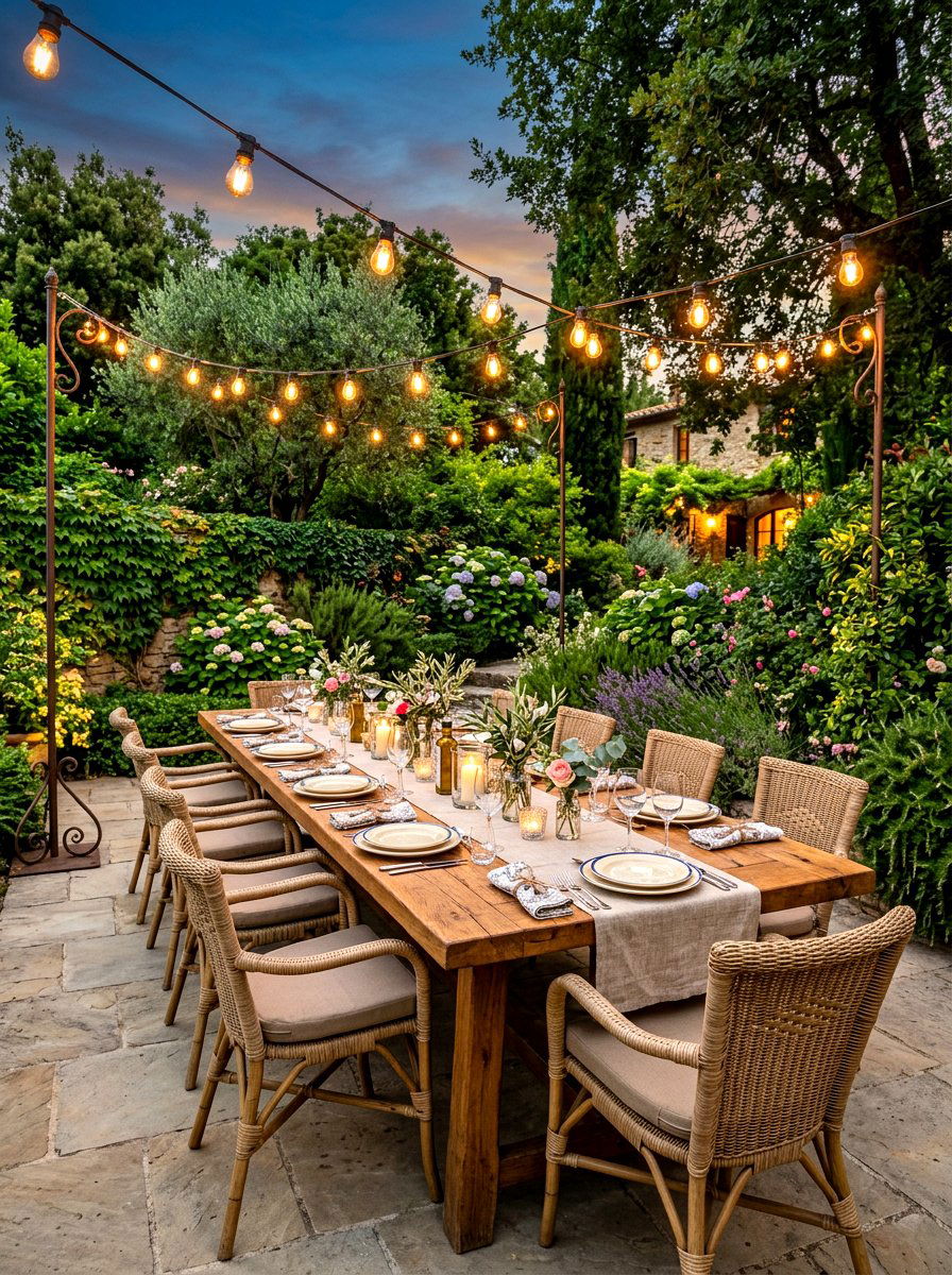 Outdoor Dining Area - 30 Mediterranean exterior courtyard ideas