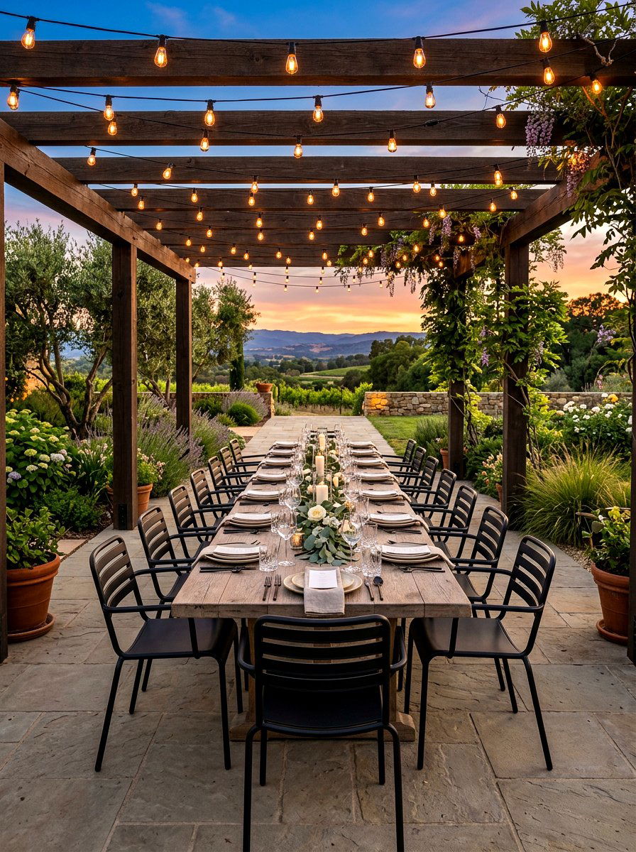 Outdoor Dining Area - 30 modern cottage garden ideas