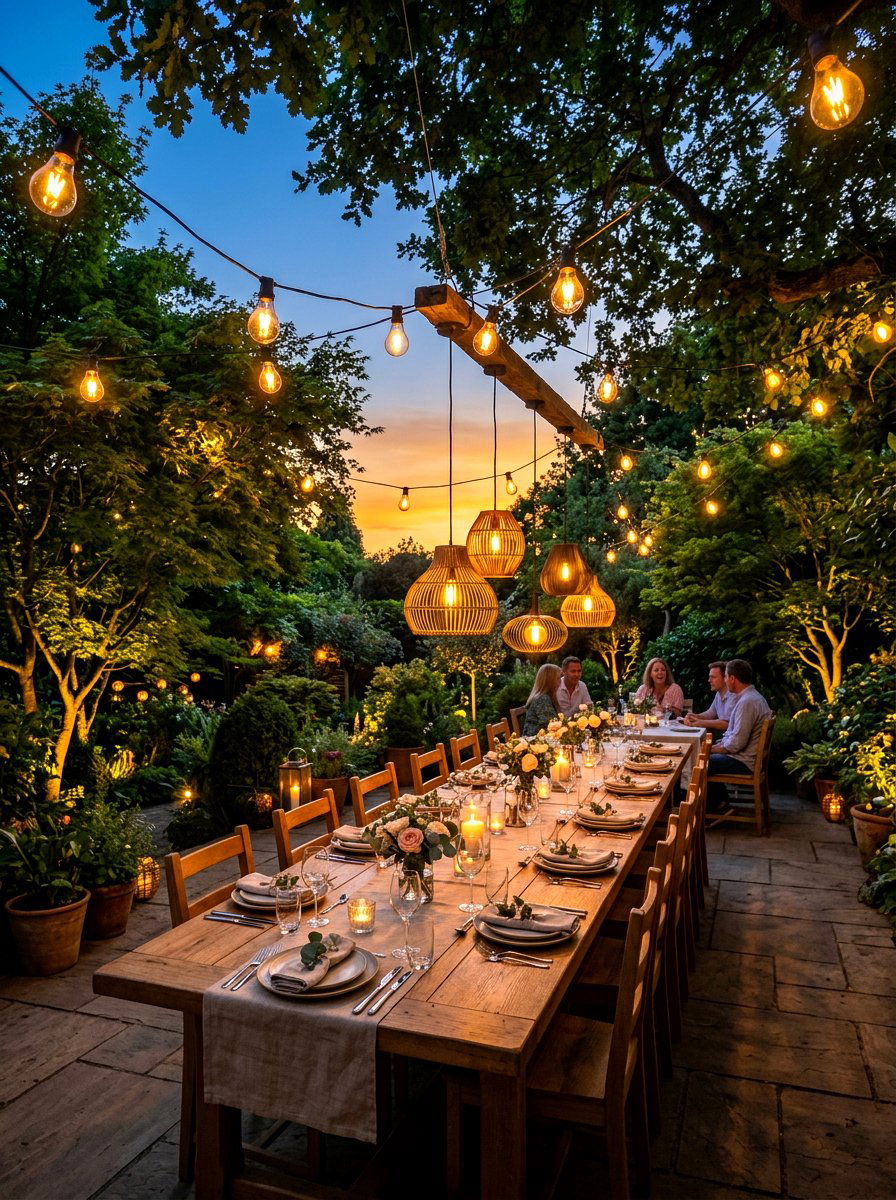 Outdoor Dining Area Lighting - 30 bistro lights patio ideas