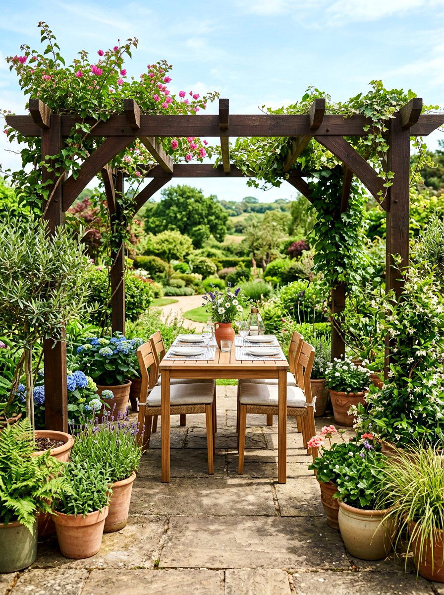 Outdoor Dining Nook - 30 small backyard ideas