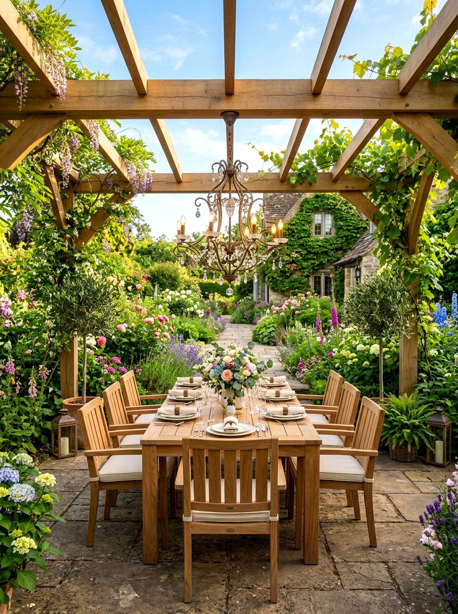 Outdoor Dining Pergola - 30 garden pergola ideas