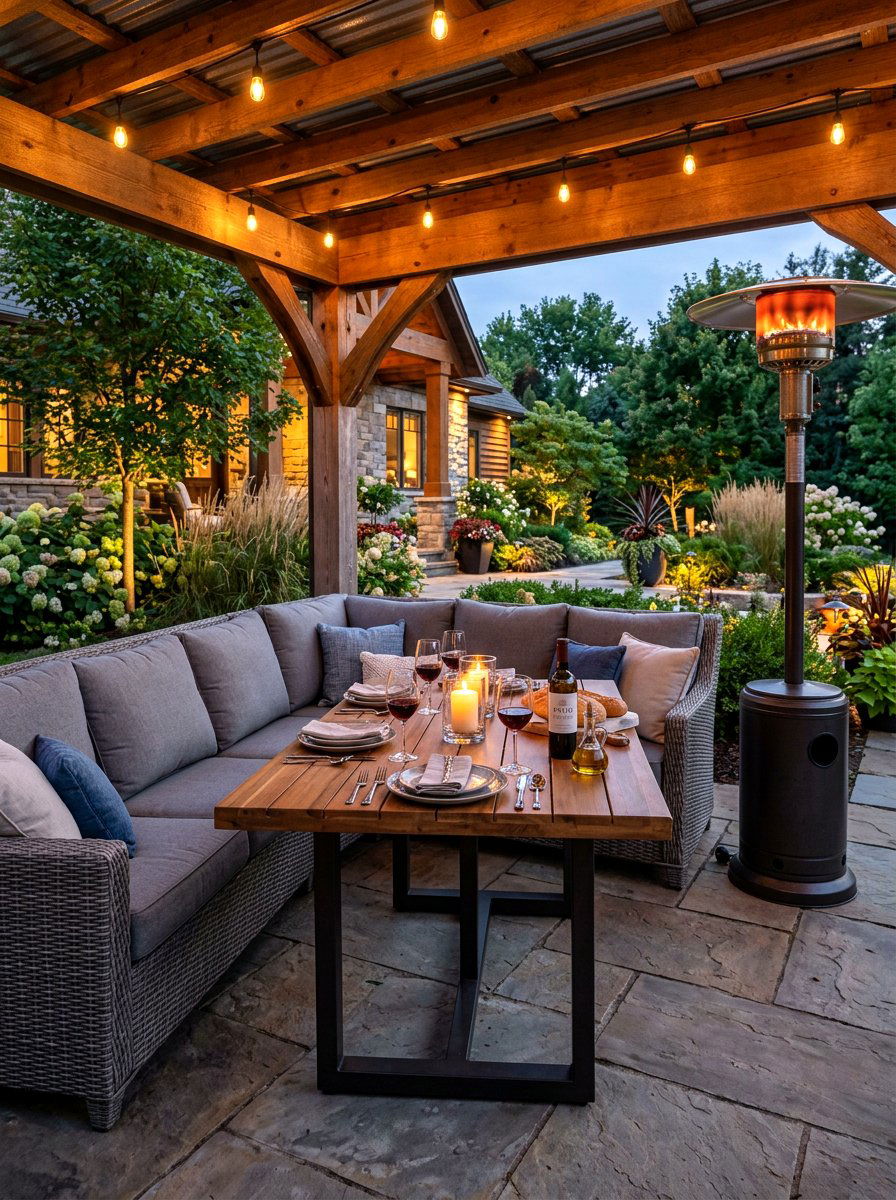 Outdoor Dining Sectional Combo - 30 outdoor sectional layout ideas