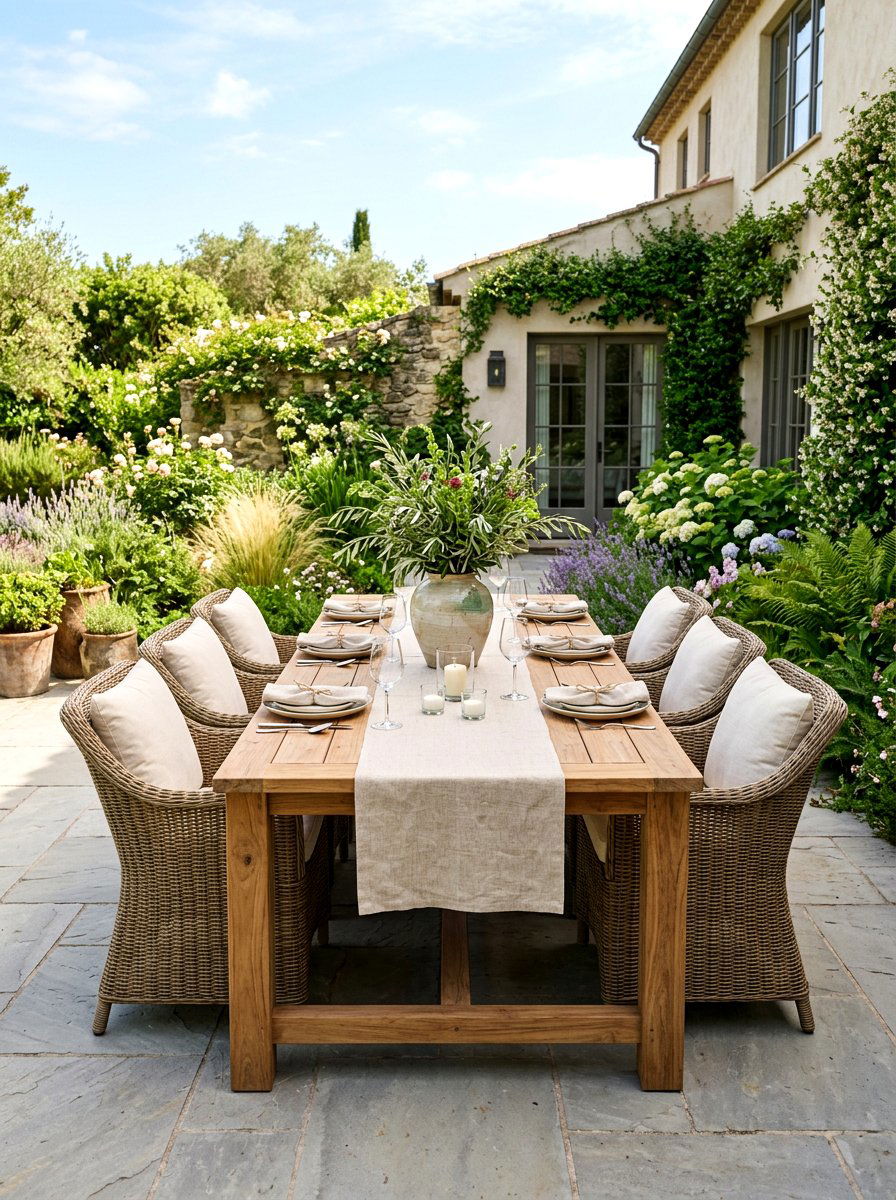 Outdoor Dining Set - 30 summer patio hosting ideas