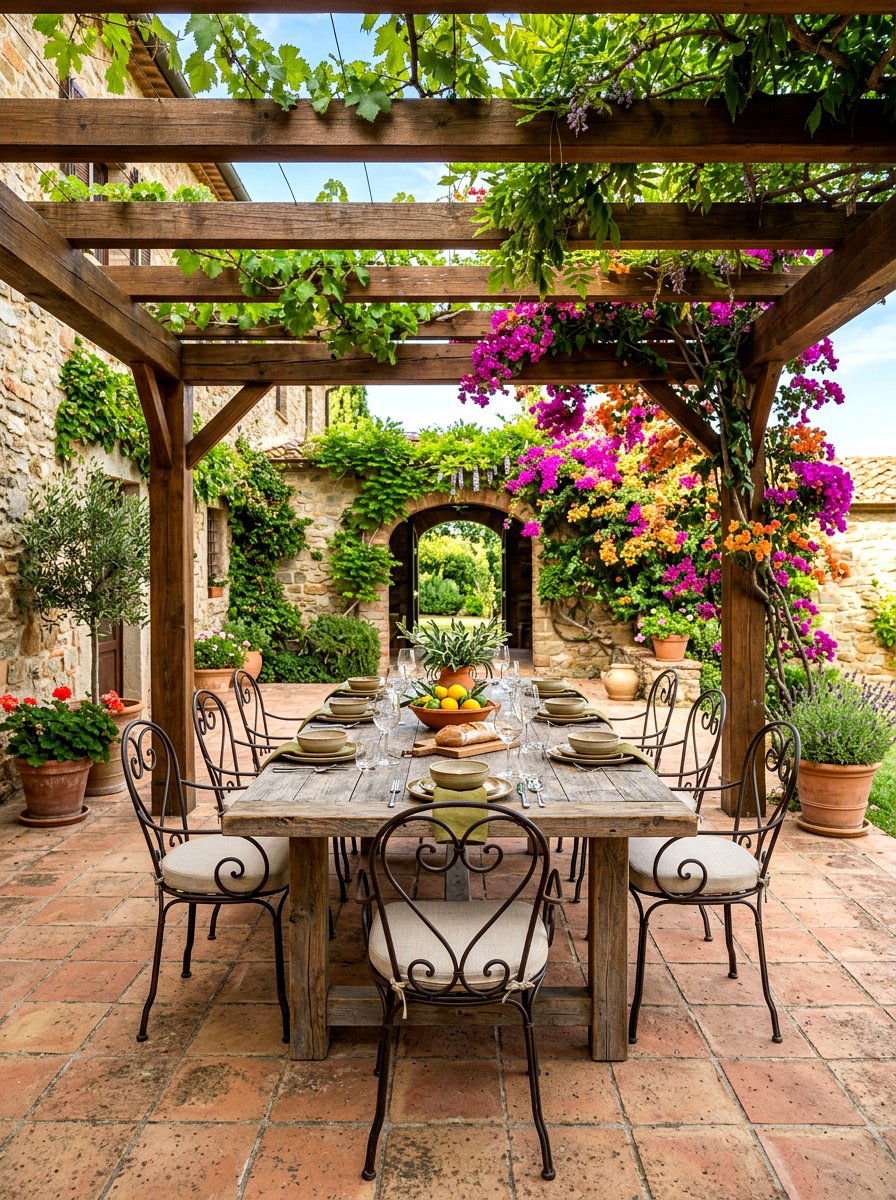 Outdoor Dining Set - 30 Spanish courtyard ideas