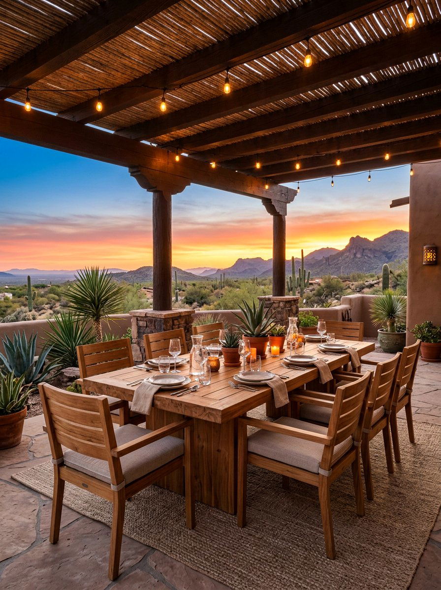 Outdoor Dining Set - 30 desert patio ideas