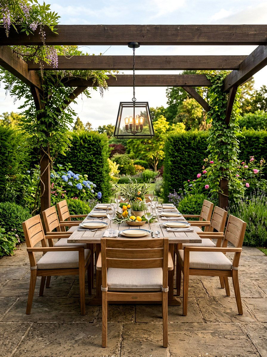 Outdoor Dining Space - 30 no grass backyard luxury ideas