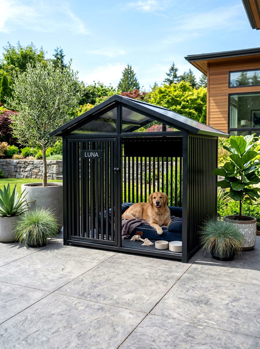 Outdoor Dog Kennel - 30 dog friendly patio ideas
