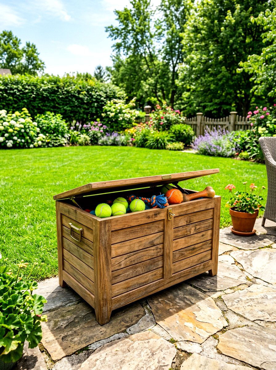 Outdoor Dog Toy Box - 30 stylish pet storage ideas