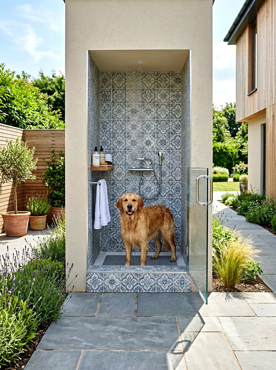 Outdoor Dog Wash Station - 30 dog friendly backyard ideas