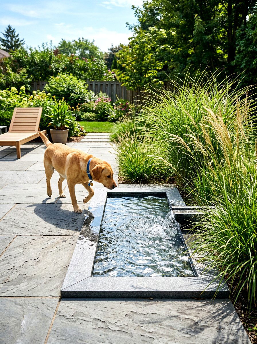 Outdoor Dog Water Fountain - 30 dog friendly patio ideas