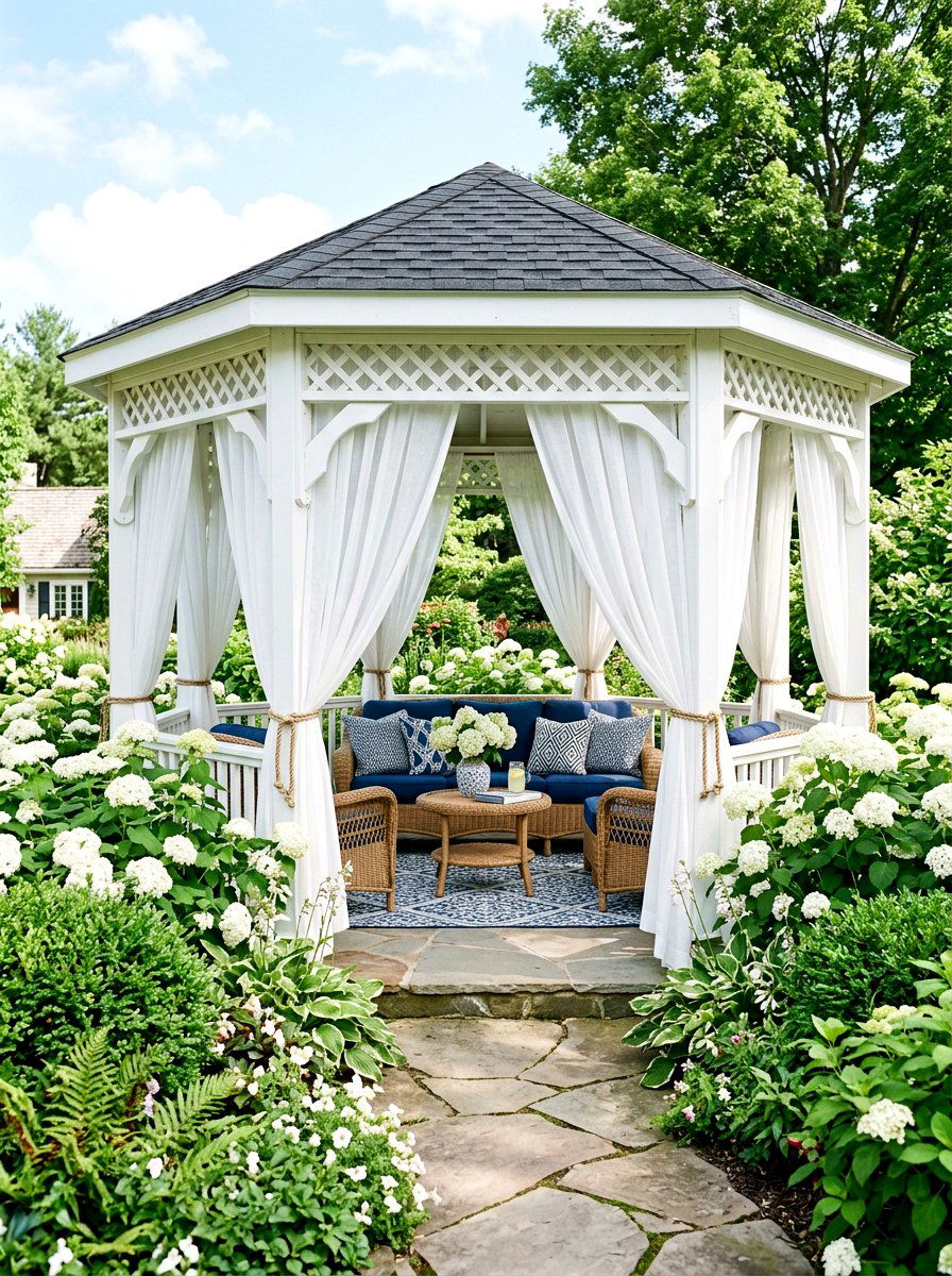 Outdoor Fabric Curtain - 30 decorative privacy screen ideas