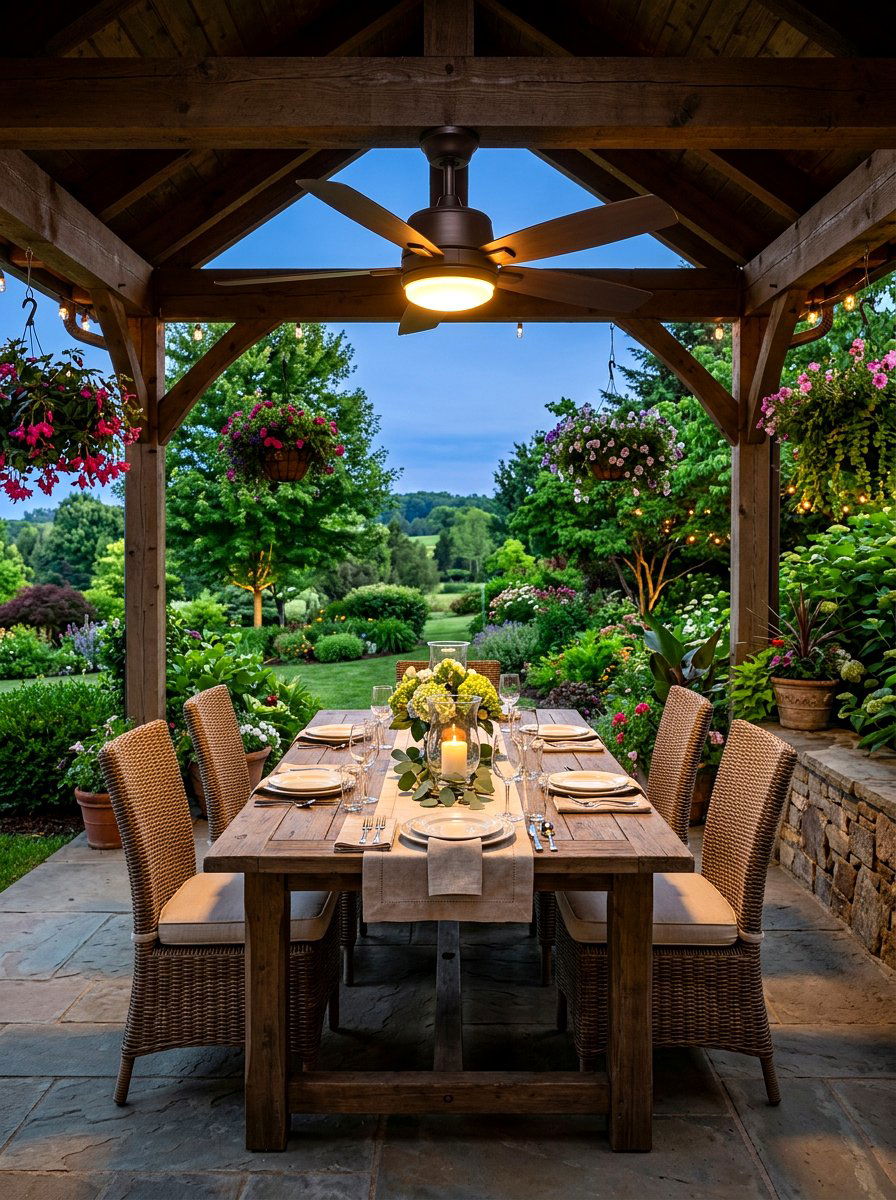 Outdoor Fan With Integrated Led Light - 30 outdoor ceiling fan patio ideas
