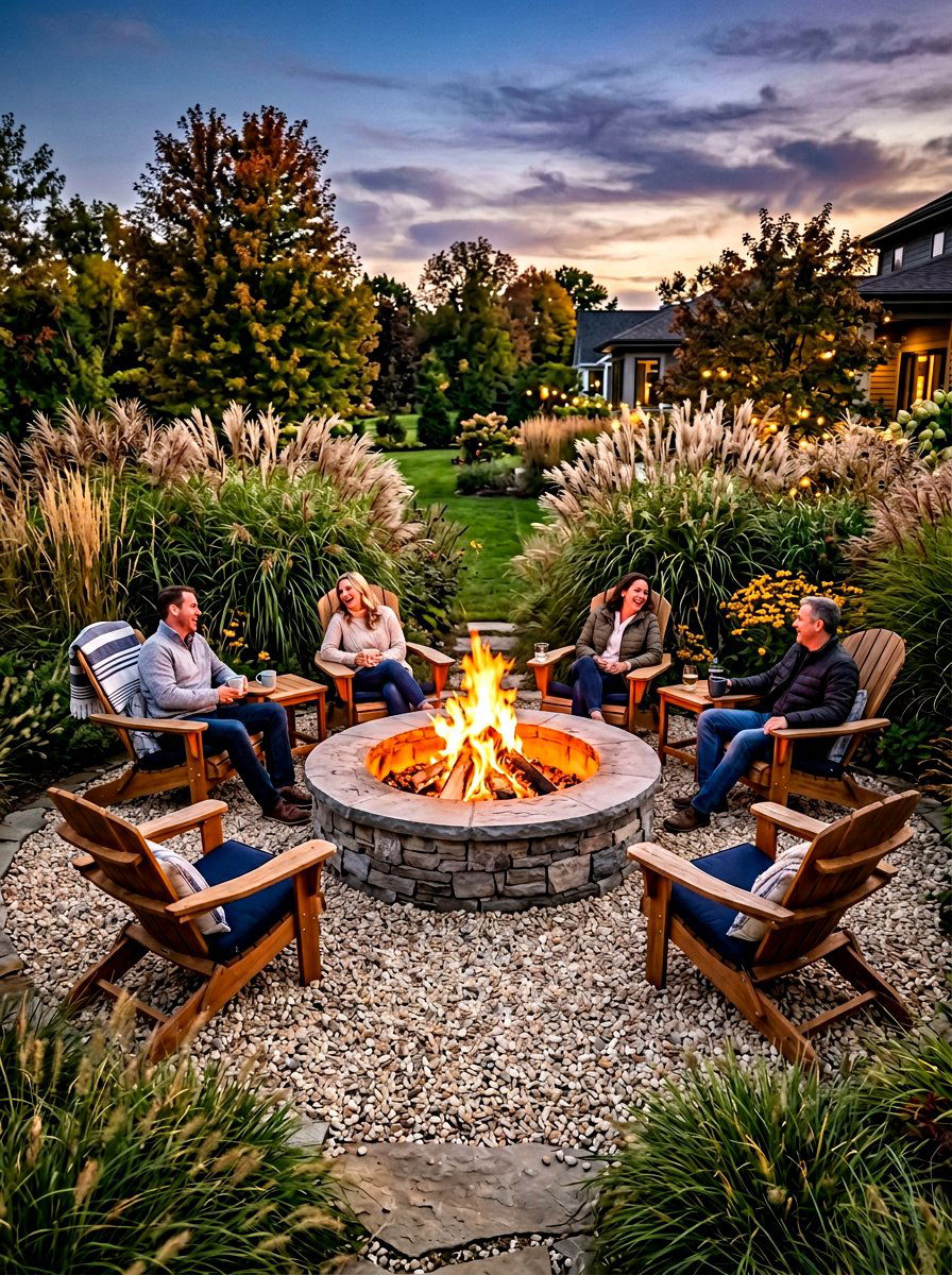 Outdoor Fire Pit - 30 backyard landscaping ideas