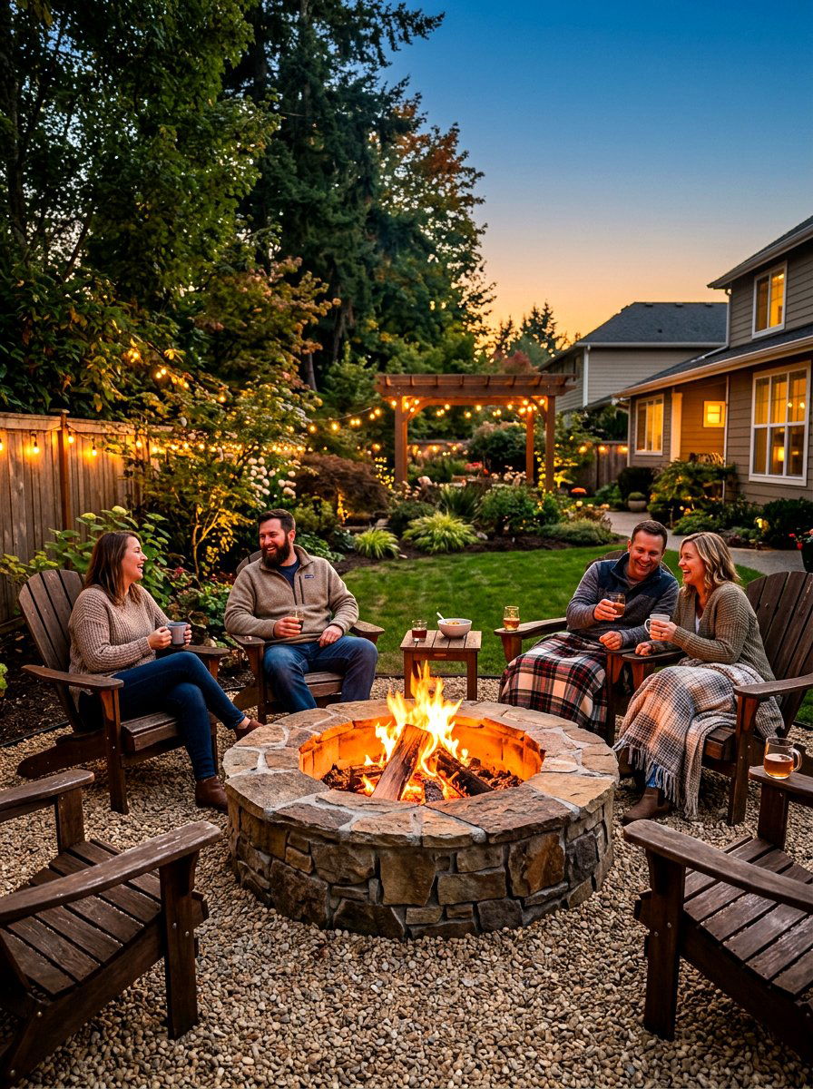 Outdoor Fire Pit - 30 drought smart backyard ideas