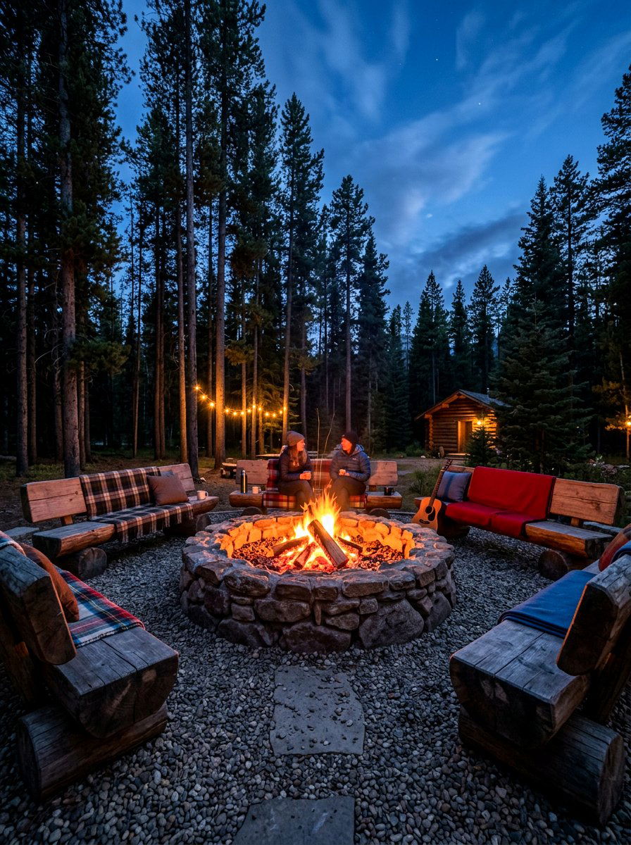 Outdoor Fire Pit - 30 meditation backyard corner ideas