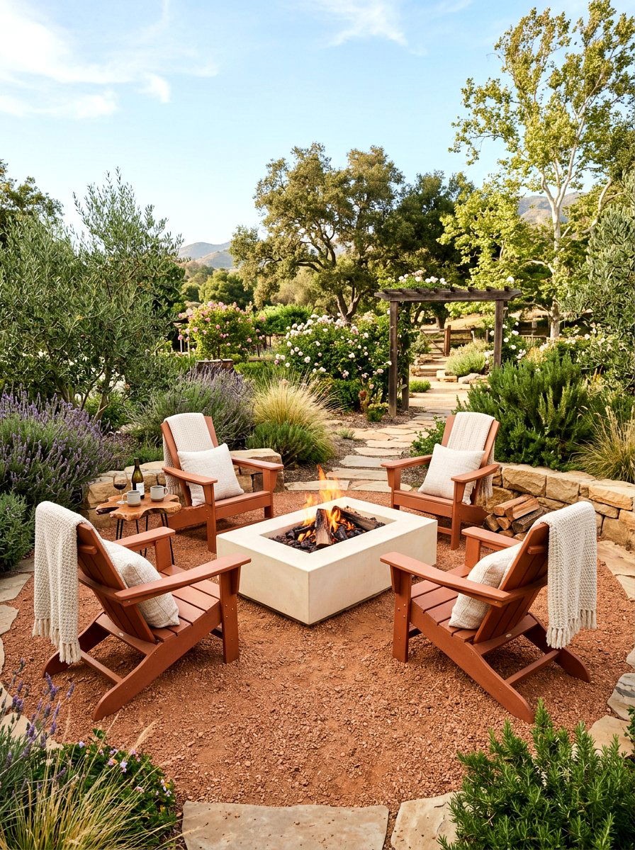 Outdoor Fire Pit - 30 terracotta and cream patio ideas