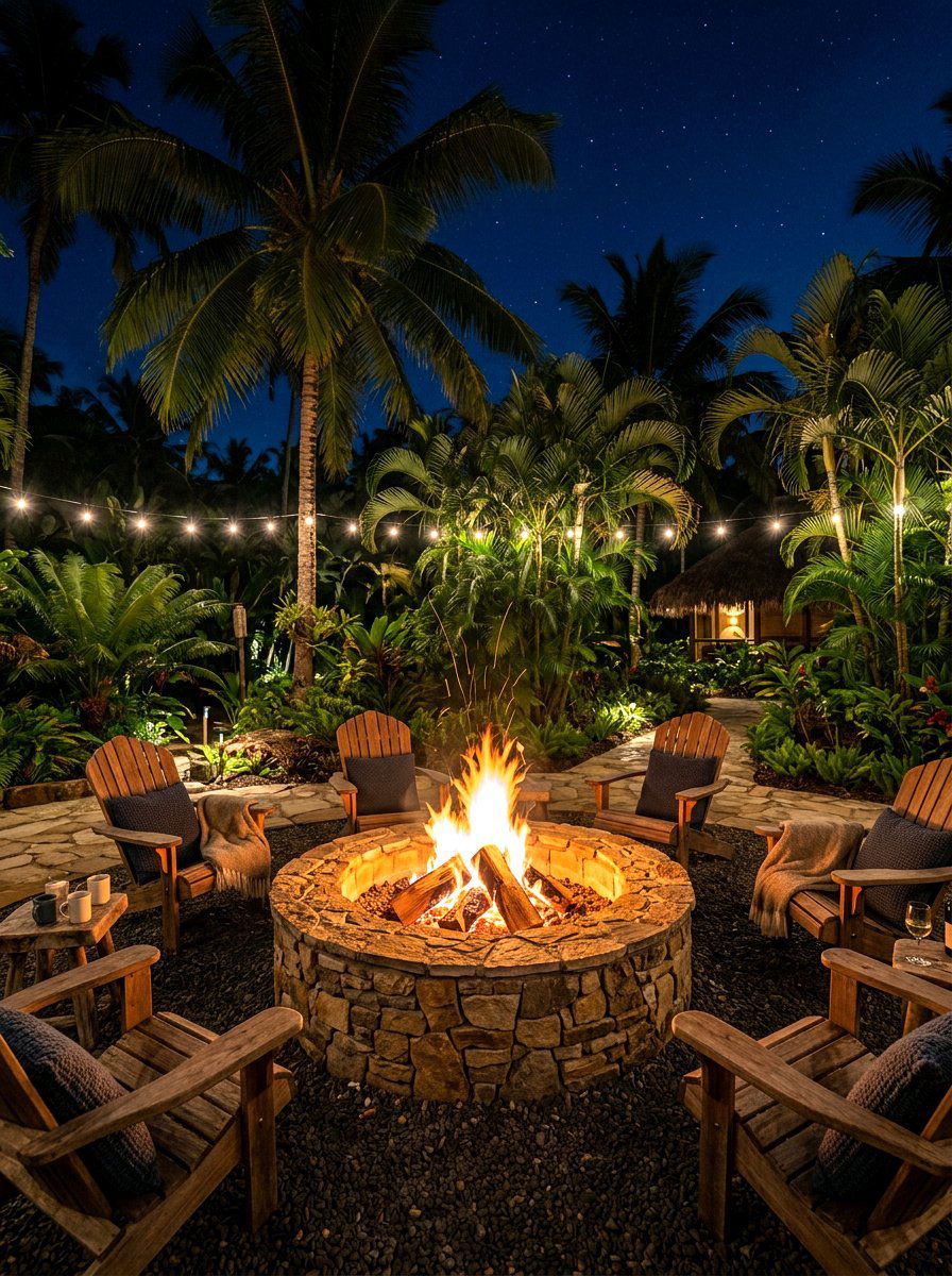 Outdoor Fire Pit - 30 tropical patio ideas