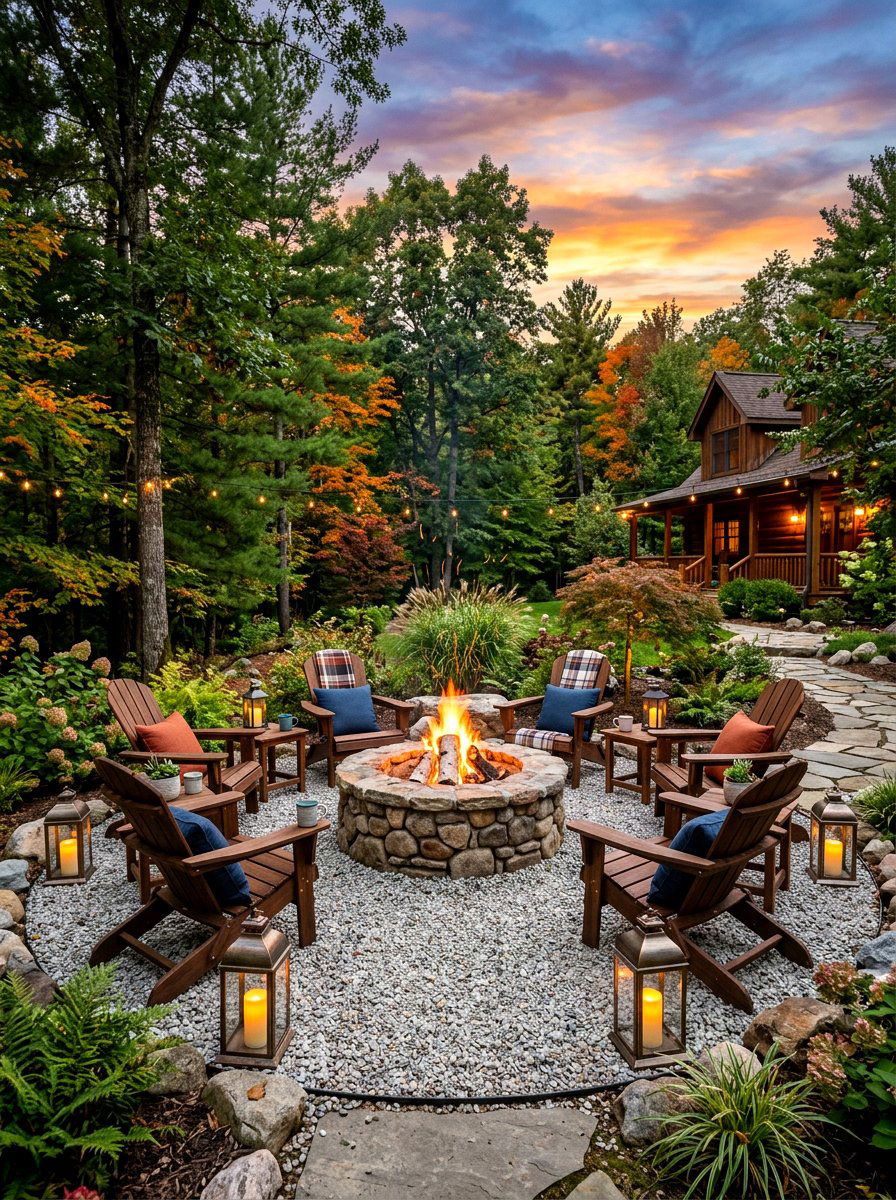 Outdoor Fire Pit - 30 backyard hosting aesthetic ideas