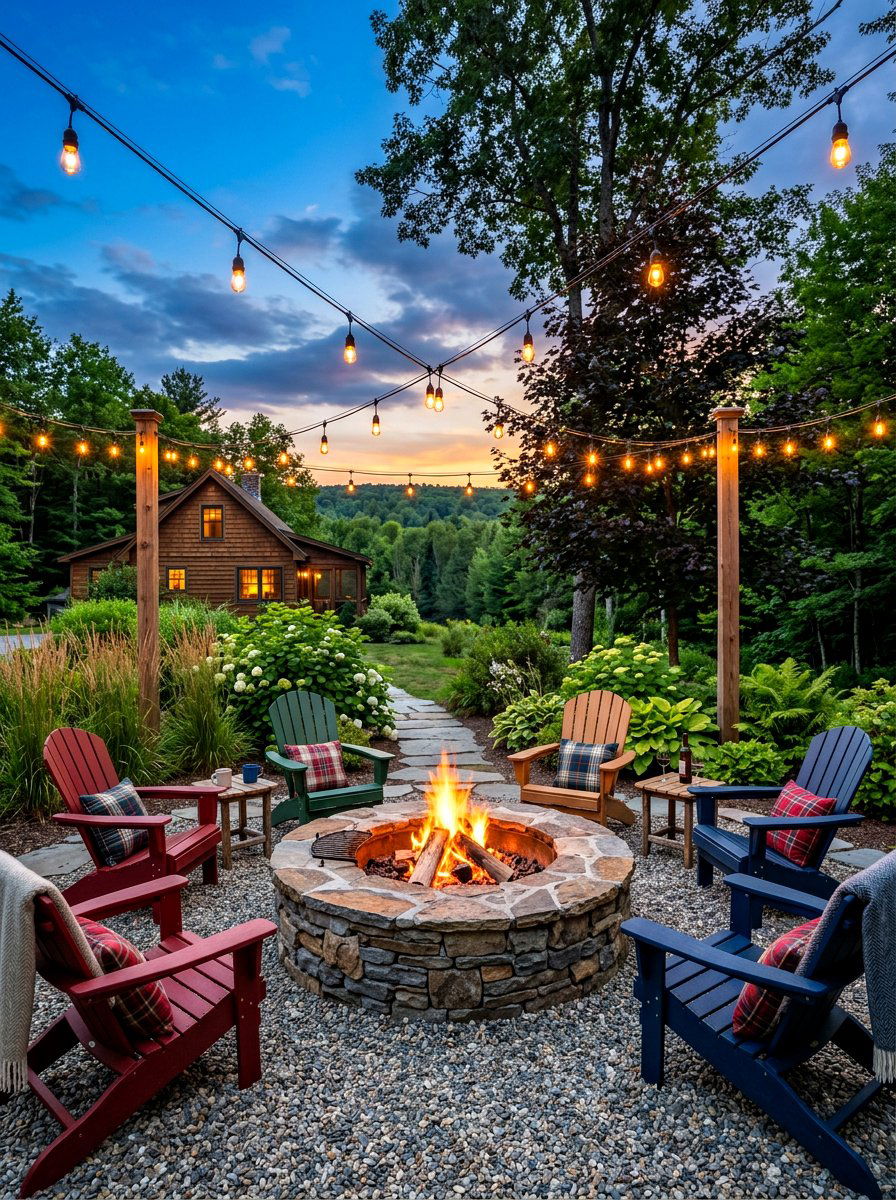 Outdoor Fire Pit Area - 30 courtyard patio ideas