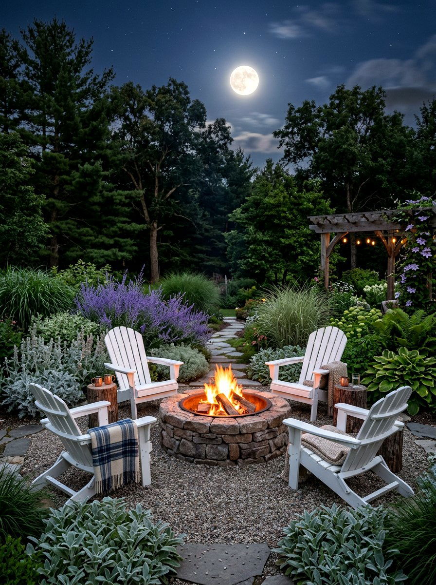 Outdoor Fire Pit Moonlight Garden - 30 moonlight garden ideas