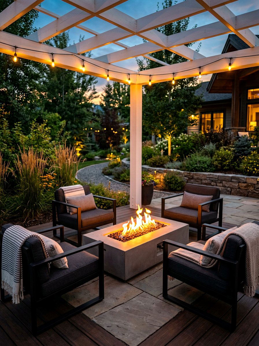 Outdoor Fire Pit Seating - 30 pavilion seating arrangement ideas