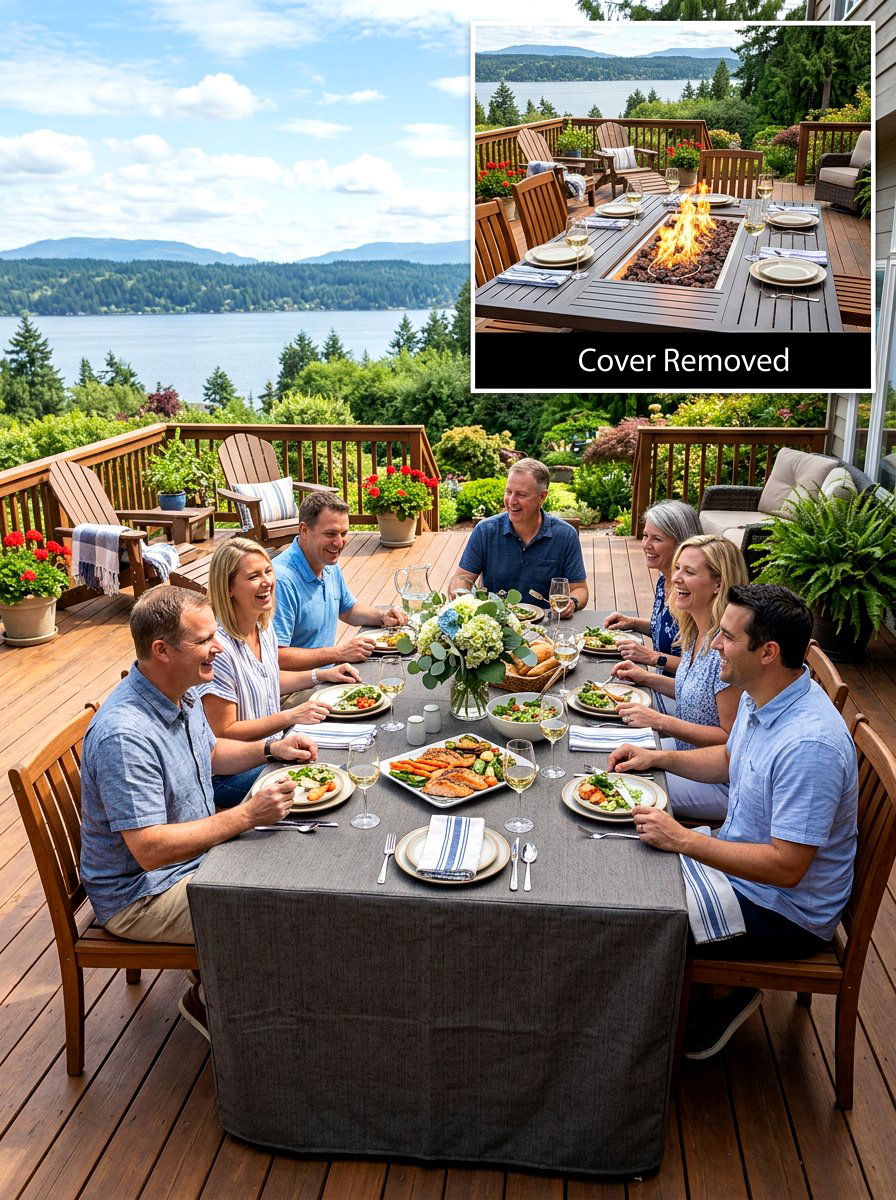 Outdoor Fire Table With Cover - 30 deck fire table ideas