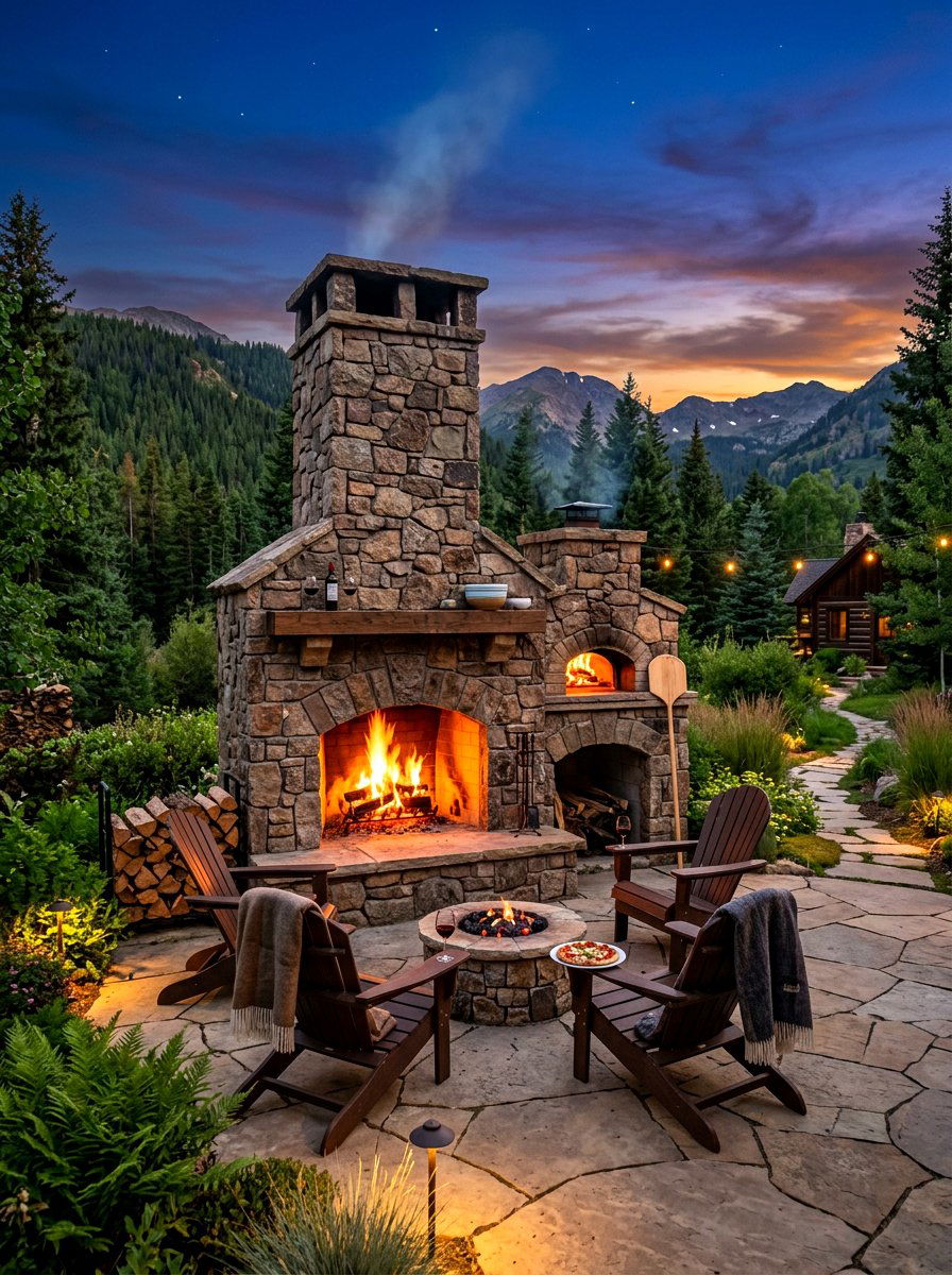 Outdoor Fireplace And Pizza Oven Combo - 30 pizza oven patio design ideas