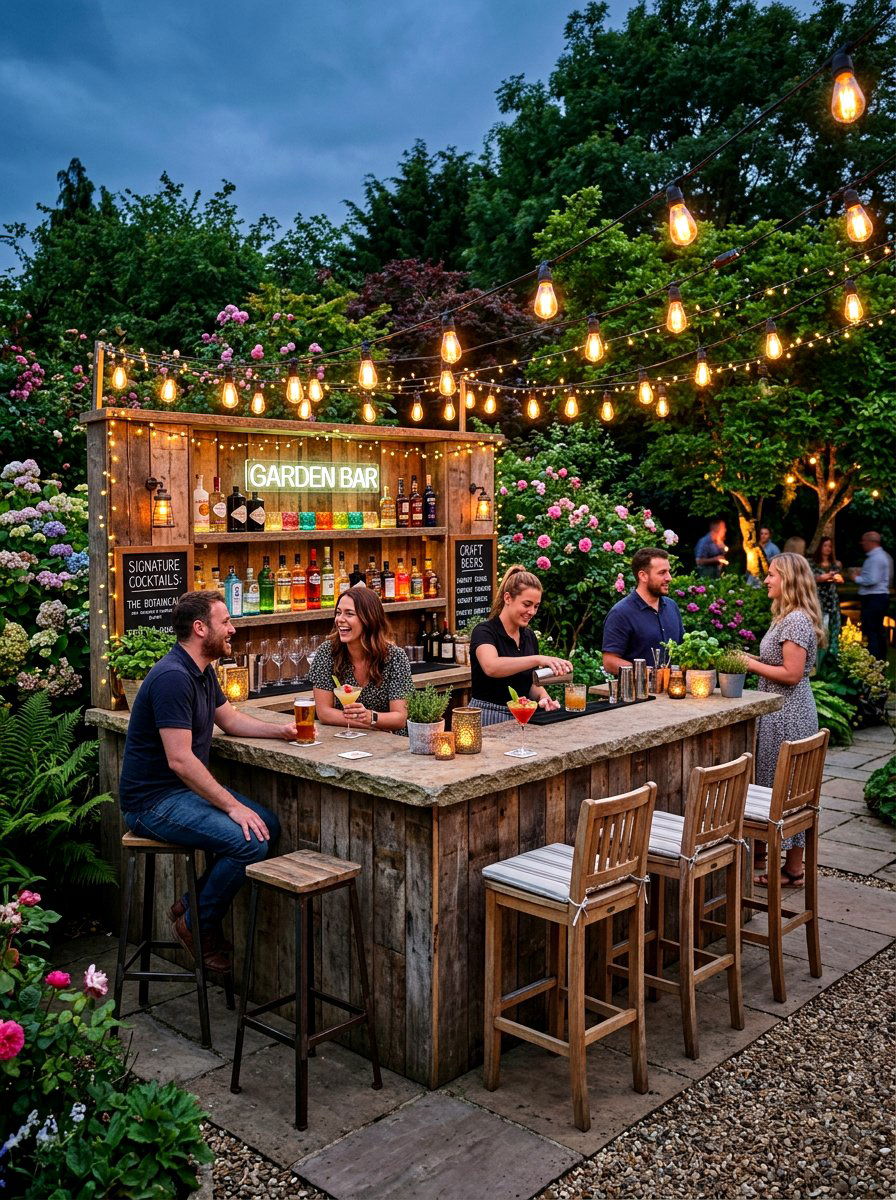 Outdoor Garden Bar - 30 viral backyard ideas