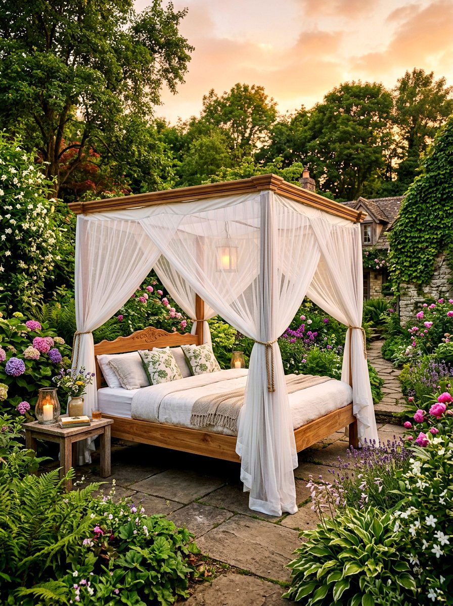 Outdoor Garden Canopy Bed - 30 canopy drape bed ideas