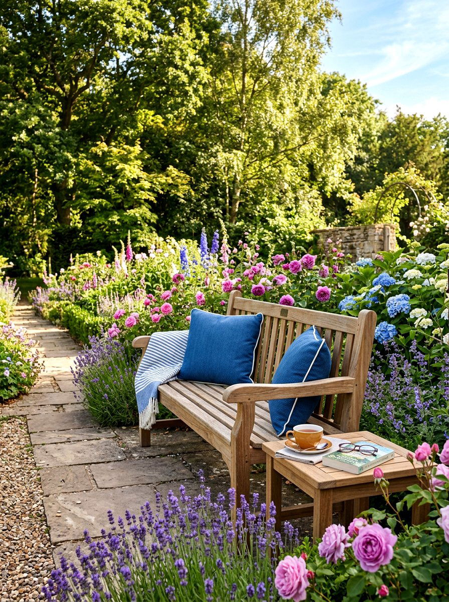 Outdoor Garden Reading Bench - 30 reading corner ideas