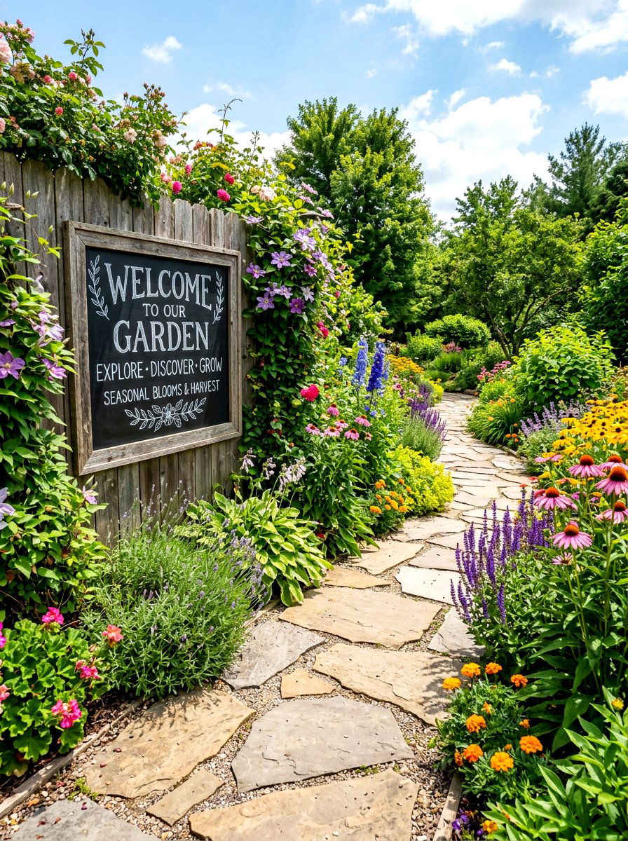 Outdoor Garden Surface - 30 chalkboard wall ideas
