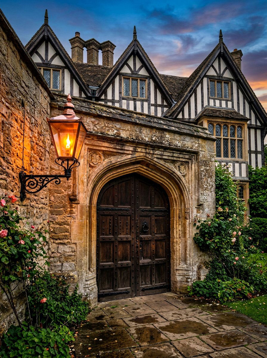 Outdoor Gas Light For Front Door - 30 Tudor exterior lighting ideas