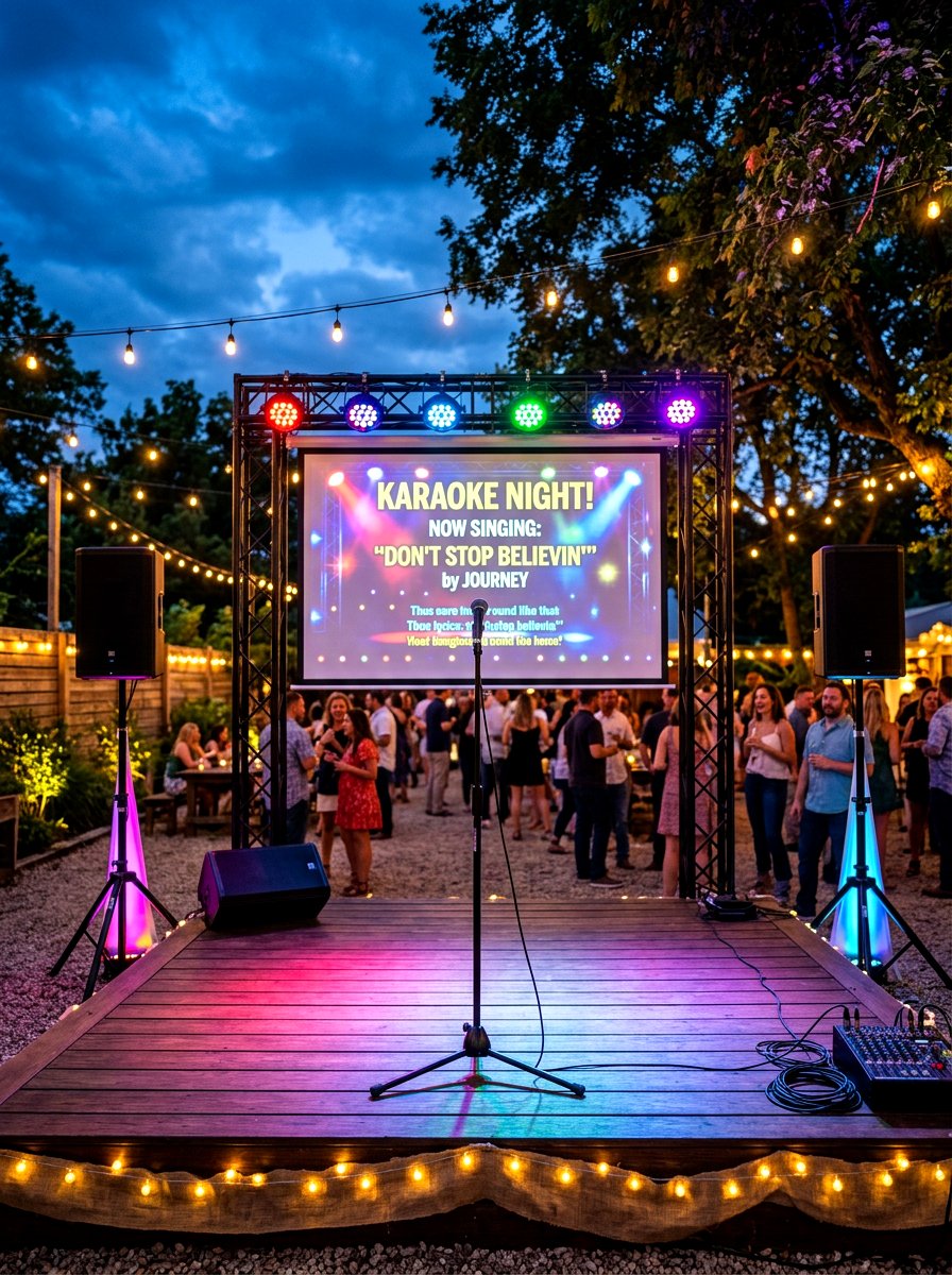 Outdoor Karaoke Stage - 30 outdoor birthday party ideas